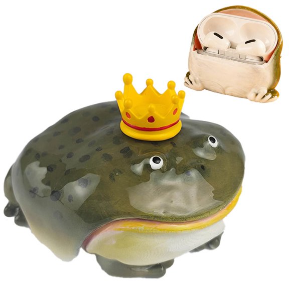 Novel Frog Airpod Case, Wireless Earphone Protector Cover for Air Pods 4 for Air Pods Pro 2 3, Ugly Toad Earbuds Cases Creative Animals Soft Anti-Scratch Protectors,Unique Gift