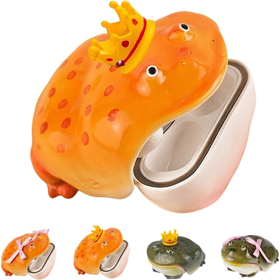 Novel Frog Airpod Case Wireless Earphone Protector Cover for Air Pods 4 for Air Pods Pro 2 3 Ugly Toad Earbuds Cases Creative Animals Soft Anti-Scratch Protectors,Unique Gift
