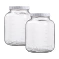 thumbnail image 1 of Novelinks 1 Gallon Glass Storage Jar with Wide Mouth Airtight Plastic Lid, Large Clear Container for Dry Goods, Fermentation, Canning, Pantry,2 pack, 1 of 9