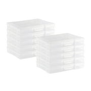 Novelinks 10 Pcs Transparent 4" x 6" photo storage boxes Photo Keeper for Pictures, Crafts, Beads, Small ItemsClear