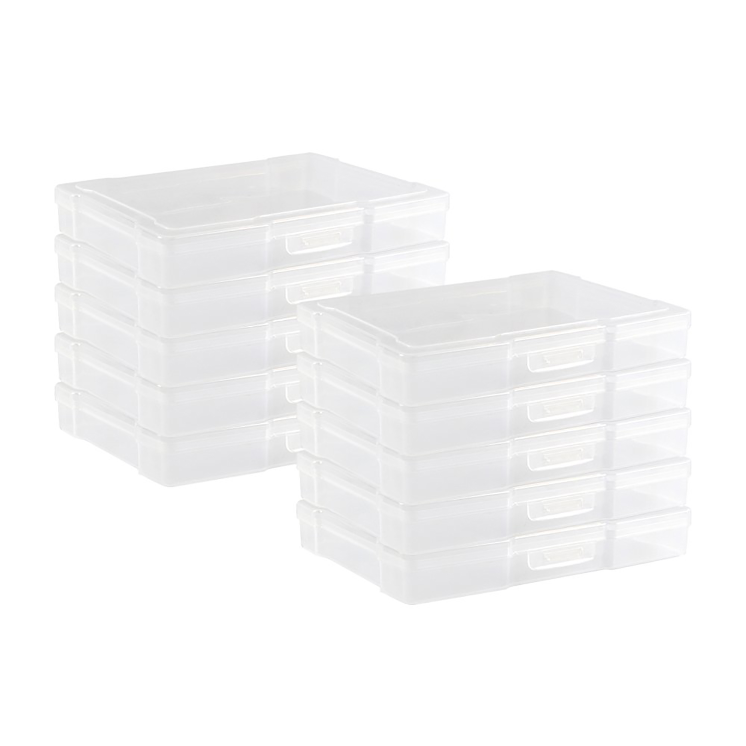 LIFE STORY 13.75 Gallon Plastic Storage Boxes, Clear, 6 Count