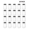 Novelinks 16 Ounce Plastic Jars with Lids Food Storage Containers 20