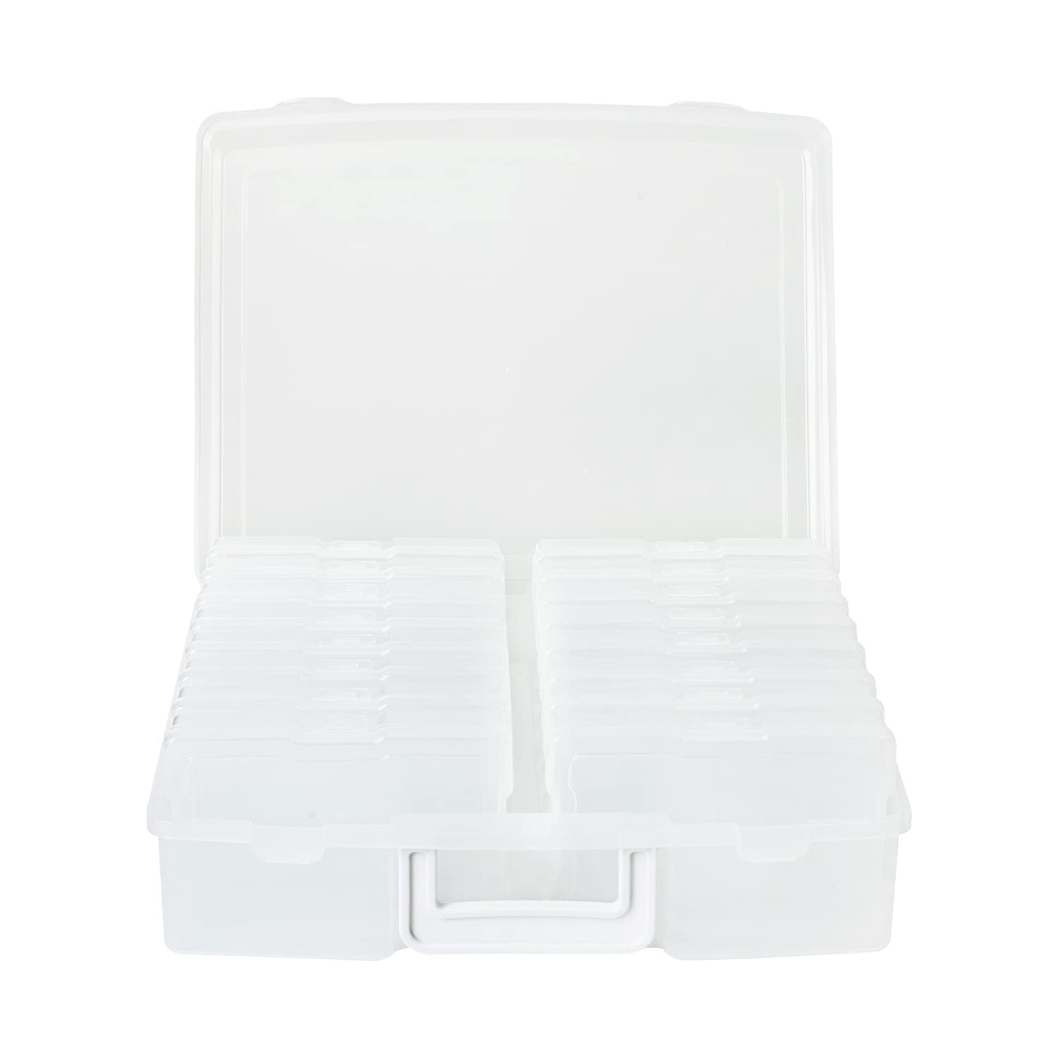 Iris® Storage Boxes With Lift-Off Lids, 26 1/10 x 17 1/2 x 11 1/4,  Clear, Case Of 5