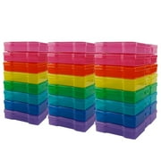 Novelinks 24 Pack Photo Storage Boxes for 4x6 Pictures Photo Organizer Case Photo Keeper Picture Storage Containers Box,Rainbow Color