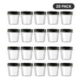 thumbnail image 1 of Novelinks 4oz Clear Plastic Jars with Black Lids Kitchen Storage Containers for Kitchen & Household Storage Coffee Canister,20 Pack, 1 of 7