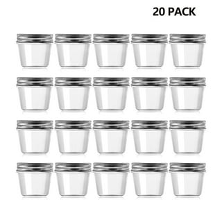 50 Pack 4 OZ Plastic Jars Round Clear Cosmetic Container Jars with Lids,  Eternal Moment Plastic Slime Jars for Lotion, Cream, Ointments, Makeup, Eye  shadow, Rhinestone, Samples, Pot, Travel Storage 4 Ounce