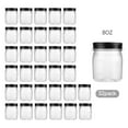 thumbnail image 1 of Novelinks 8oz Plastic Jars with Lids 32 Pack Kitchen Storage Containers Clear Plastic Slime Storage Jars Coffee Canister,Black, 1 of 11
