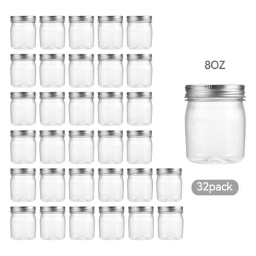 Novelinks 16 Ounce Plastic Containers with Screw Lids, Airtight, Clear ...