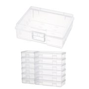 Novelinks Stackable Plastic Storage Box Containers Hobby Art Craft Organizer Rectangle Box for Pencil Crayon Beads Jewelry, Clear6 M+6 S Inner