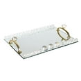 thumbnail image 1 of Novell Collection X3451Z Shabbos Tray with Gold Handles & Crystal Stones, 1 of 1