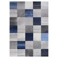 thumbnail image 1 of Novelle Home Converge 94" x 126" Polypropylene/Cotton Rug in Blue/Gray Squares, 1 of 16