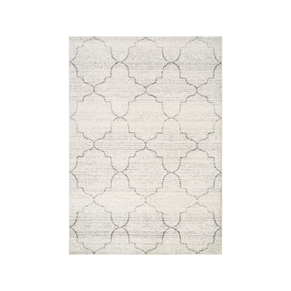 Novelle Home Finley Cream Grey Ogee Indoor Rug