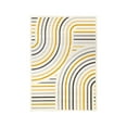 thumbnail image 1 of Novelle Home Functional Style Yellow Grey White Curves Rug, 1 of 10