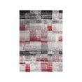 thumbnail image 1 of Novelle Home Meridian 63" x 91" Polypropylene/Cotton Rug in Gray/Red Rectangles, 1 of 10