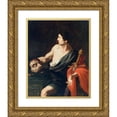 thumbnail image 1 of Novelli, Pietro 15x18 Gold Ornate Wood Framed with Double Matting Museum Art Print Titled - David with the Head of Goliath, 1 of 4