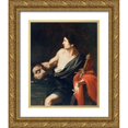 thumbnail image 1 of Novelli, Pietro 26x32 Gold Ornate Wood Framed with Double Matting Museum Art Print Titled - David with the Head of Goliath, 1 of 4