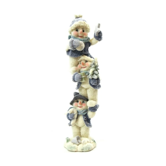 Novelties & Gifts 1256440B 8 Blue Velvet Touch Resin Snowmen To
