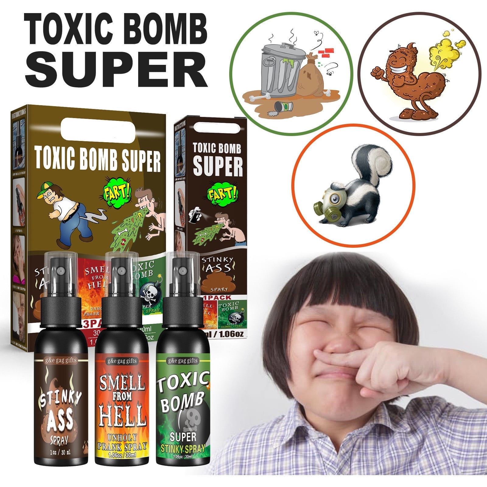 30ml Liquid Fart Spray Can Stinky Gas Ass-Smelly Stink Bomb Prank