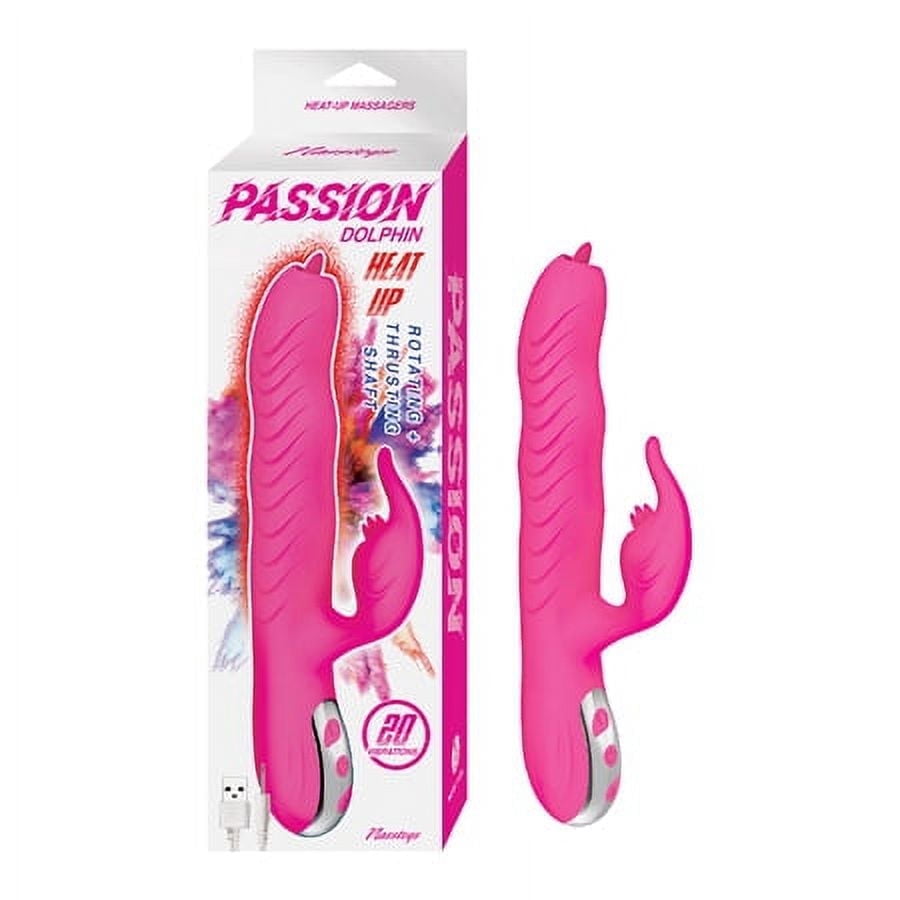 Novelties by Nass Walk Passion Dolphin Heat up Dual Stimulator Pink  Clitoral Vibrators