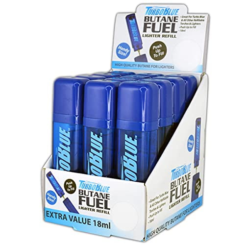 butane gas for cigarette lighters Ronson 78g Fuel Refill your lighter easily and stay lit for long periods Turbo Blue Butane Fuel 18ml