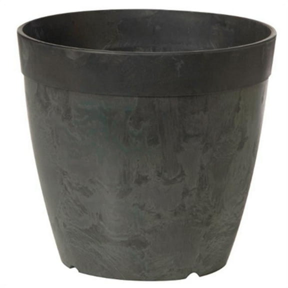 Novelty 03068 6 in. Dolce Planter - Black - Round