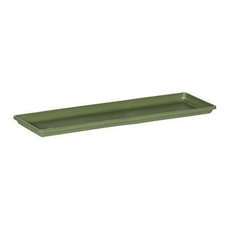 Novelty Plastic Flower Box Tray - Drainage Holes - 24 Inch, Hunter Green