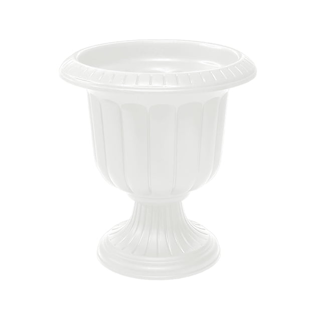 19-Inch White Plastic Classic Urn Planter