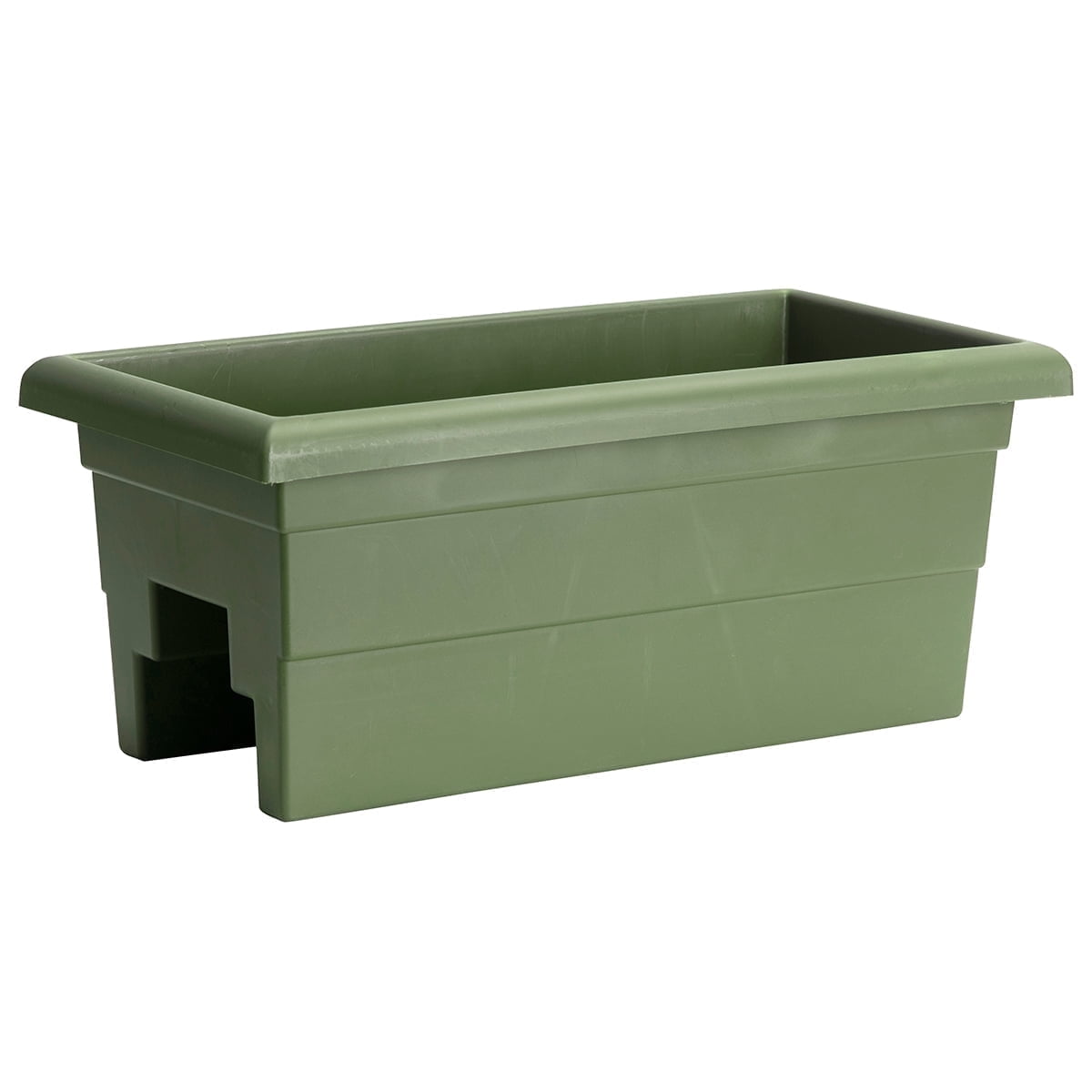 Sage Green 24" Resin Rectangular Rail Planter
