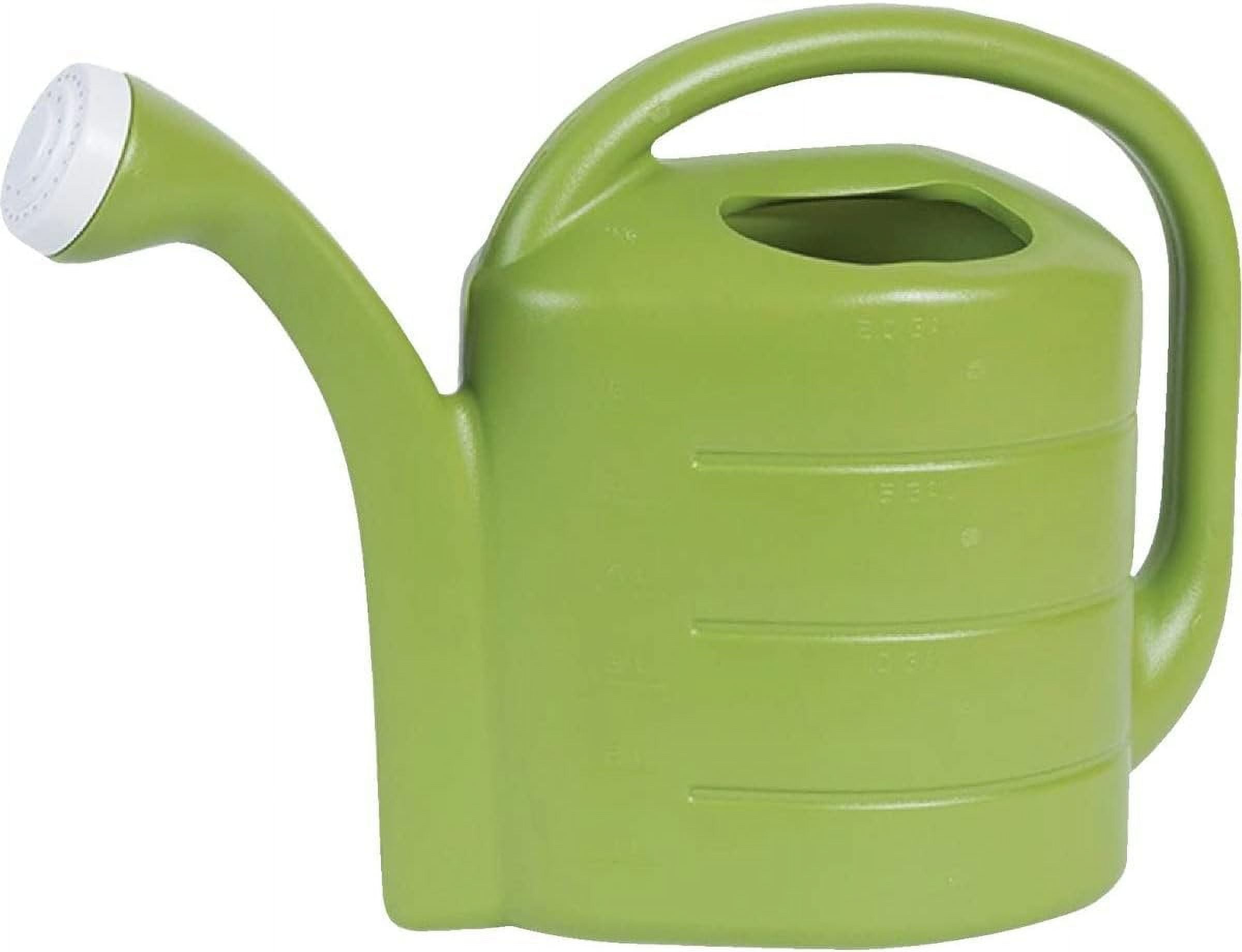 Green 2-Gallon Plastic Watering Can with Removable Nozzle