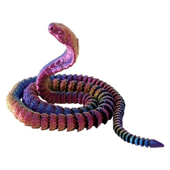 Novelty 3D Animal Flexible Joint Desk Toy for Home Administrative Space - Unique 3D Printing Figurine Novelty, 25cm, Color H