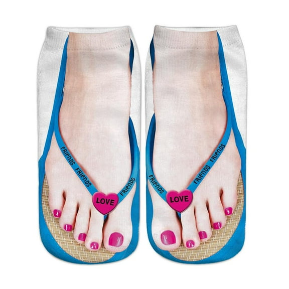 Novelty 3D Flip Flop Socks Funny Sock Summer Design Stocking Gifts A6R6