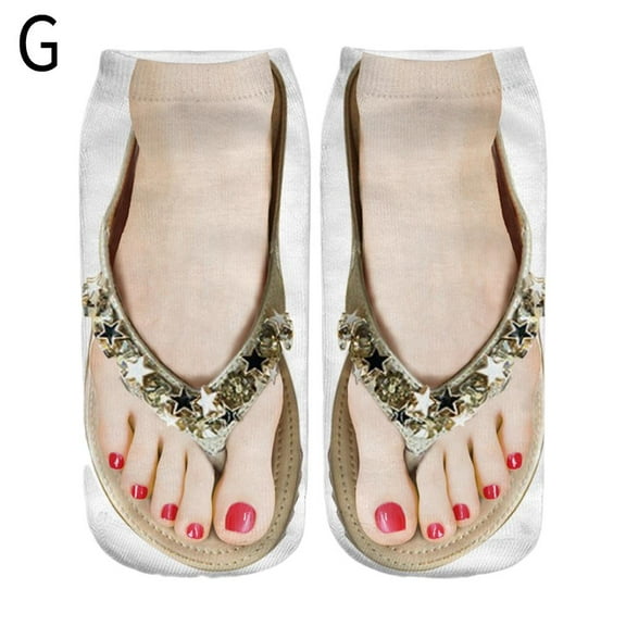 Novelty 3D Flip Flop Socks Funny Sock Summer Design Stocking Gifts SALE A8W6