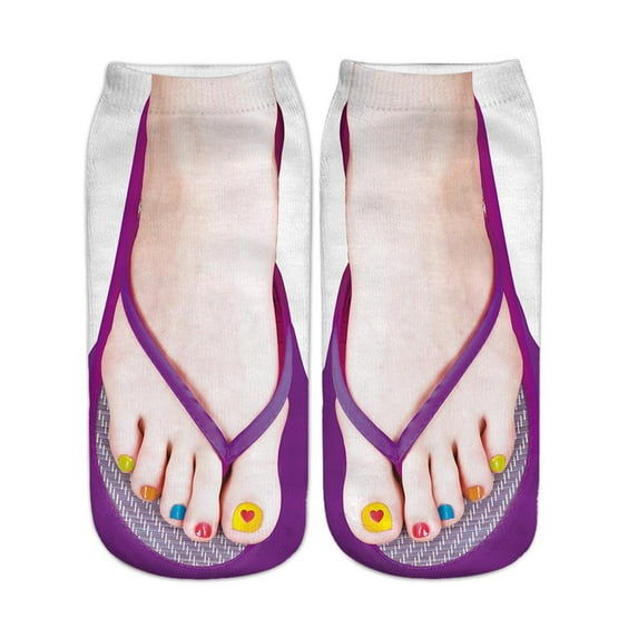 Novelty 3D Flip Flop Socks Funny Sock Summer Design Stocking Gifts Z3G5