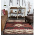 thumbnail image 1 of Novelty 4x6 Area Rug (3'11'' x 5'3'') Lodge Red, Terra Indoor Rectangle Easy to Clean, 1 of 9