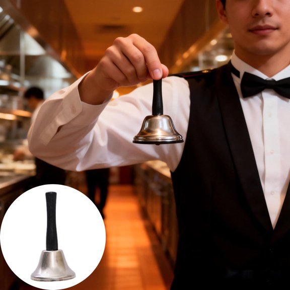 Novelty Adult Metal Hand Alarm Clock with Jingle Sound for Classroom Dinner Food Line Toy