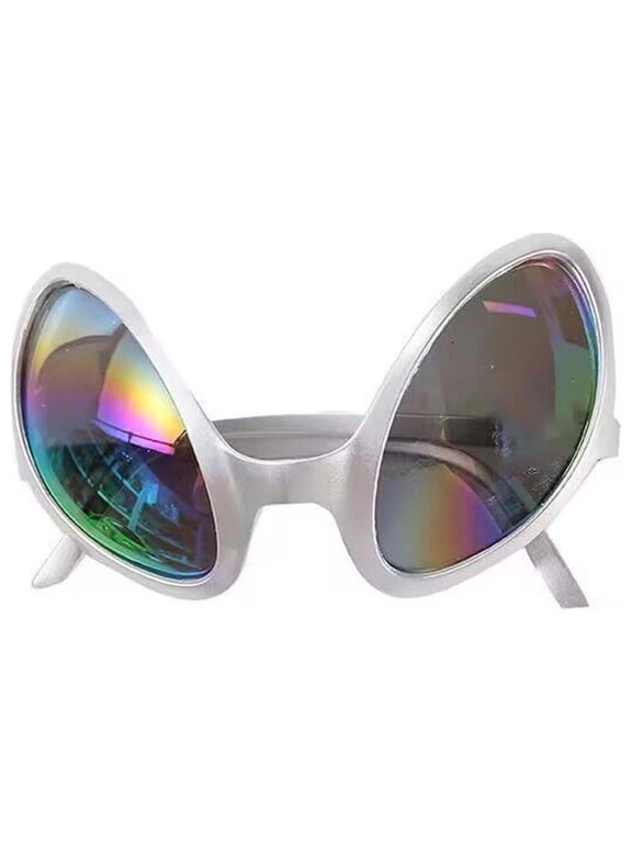 Novelty Alien Glasses for Adult Funny Party Prop Silver One Size