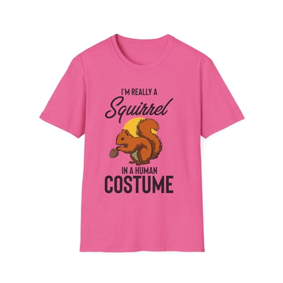 Novelty All Hallows Eve Cute Animals Disguise Enthusiast Hilarious Furry Woodland Mammal Spooky Costume Unisex Softstyle T-Shirt