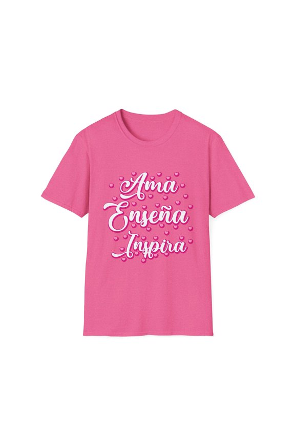 Novelty Ama Teach Inspiring Hispanic Instructor Teaching Hilarious Spaniards Tutor Expert Schoolteacher Unisex Softstyle T-Shirt