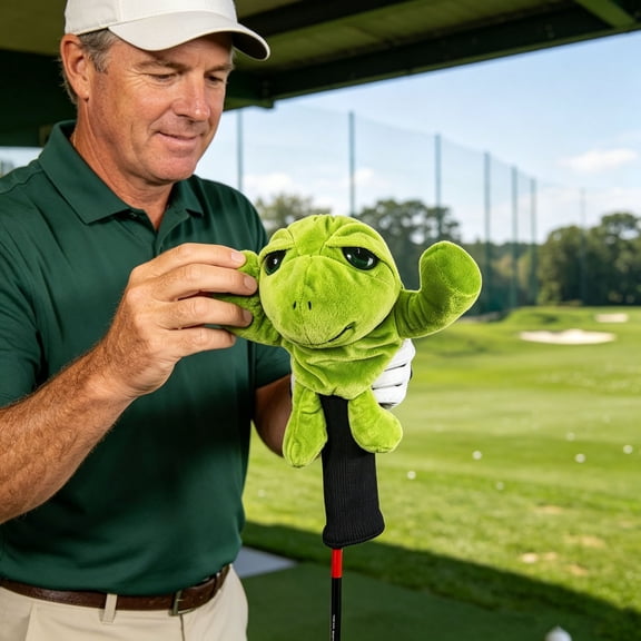 Novelty Animal Golf Head Covers, Plush Lion & Turtle Driver Headcovers, Protective Golf Club Headcovers for Woods & Drivers, Fun Golf Accessories