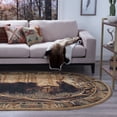 thumbnail image 1 of Novelty Area Rug (3'11'' x 5'3'' Oval) Lodge Beige, Brown Indoor Oval Easy to Clean, 1 of 6