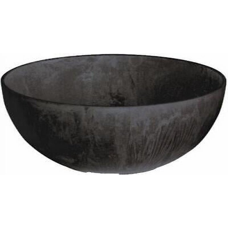 Novelty Artstone 4.8 in. H X 9.9 in. W X 9.9 in. D X 9.9 in. D Resin Napa Bowl Planter Black