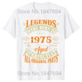 thumbnail image 1 of Novelty Awesome Vintage Legends Born In 1975 50 Years Old T Shirts Graphic Cotton Streetwear Short Sleeve Birthday Gifts T-shirt, 1 of 6