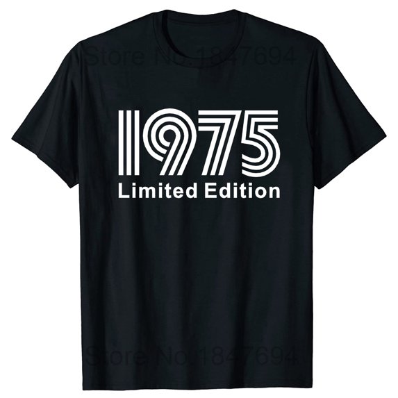 Novelty Awesome Vintage Legends Born In 1975 50 Years Old T Shirts Graphic Cotton Streetwear Short Sleeve Birthday Gifts T-shirt