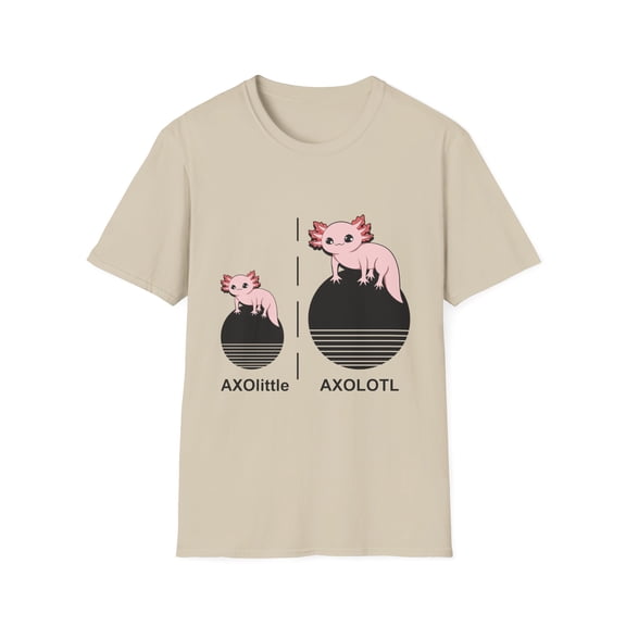 Novelty Axolittle Axolotl Amphibians Salamanders Enthusiast Hilarious Adorable Unique Animals Creatures Lover Unisex Softstyle T-Shirt