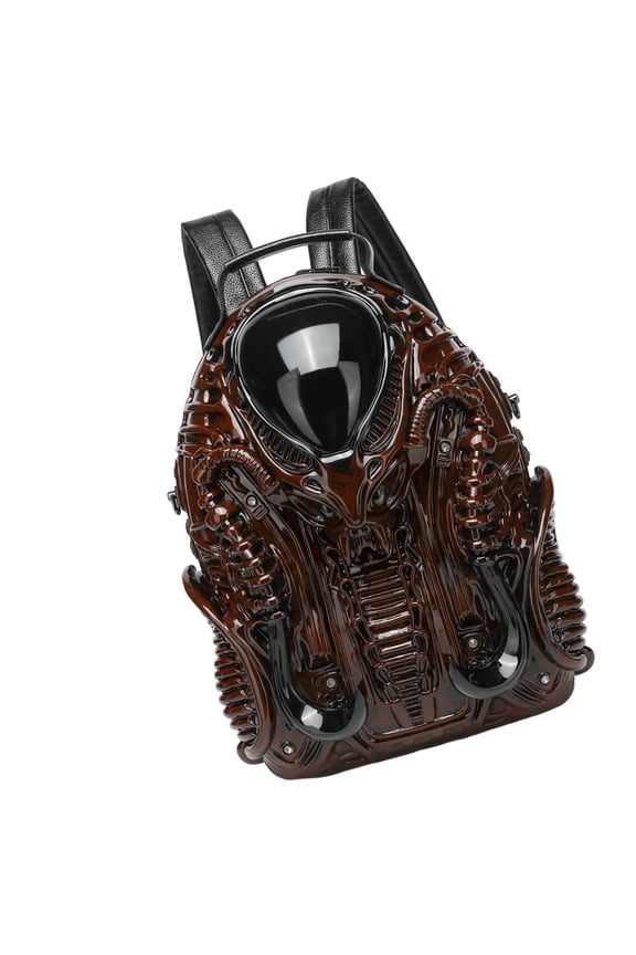 Novelty Backpack Halloween Travel Backpack 3D Xenomorph Shaped Backpack Casual Daypacks Cool Predalien Handbag for Daily