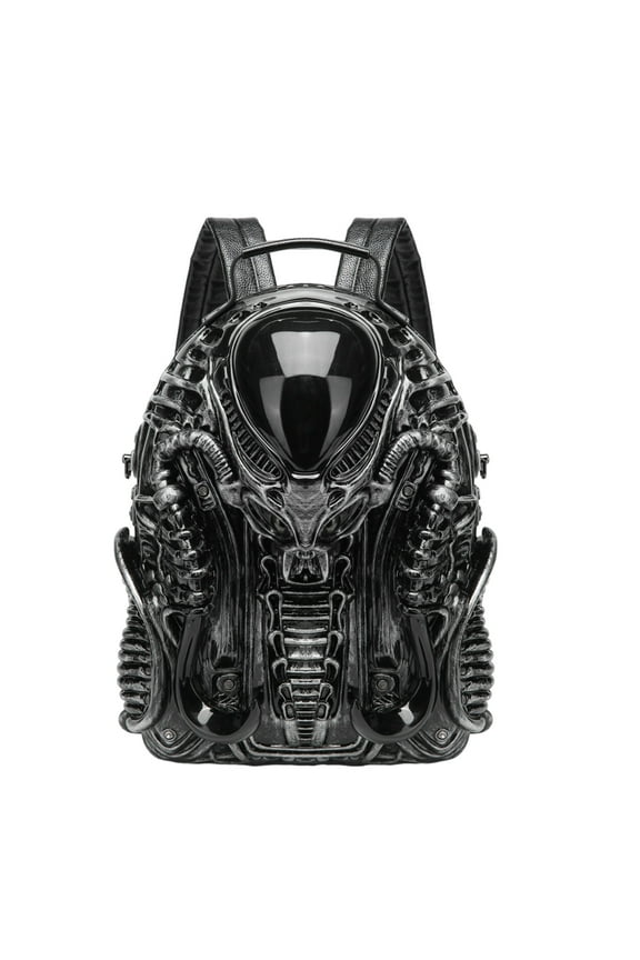Novelty Backpack Travel Backpack 3D Xenomorph Shaped Backpack Casual Daypacks Cool Predalien Handbag for Daily