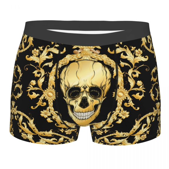 Novelty Baroque Floral Pattern Boxers Shorts Panties Men's Underpants Stretch European Rococo Style Briefs Underwear