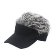 thumbnail image 1 of Novelty Baseball Cap with Spiky Fake Hair Attached Funny Fan Wig Hat for Sports Events Halloween Costume Party Supplies, 1 of 4