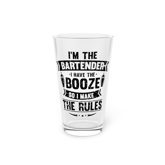 Novelty Beverage Mixologist Shot Bartender Drinking Party Humorous Alcohol Drinking Barman Barkeeper Enthusiast Pint Glass, 16oz