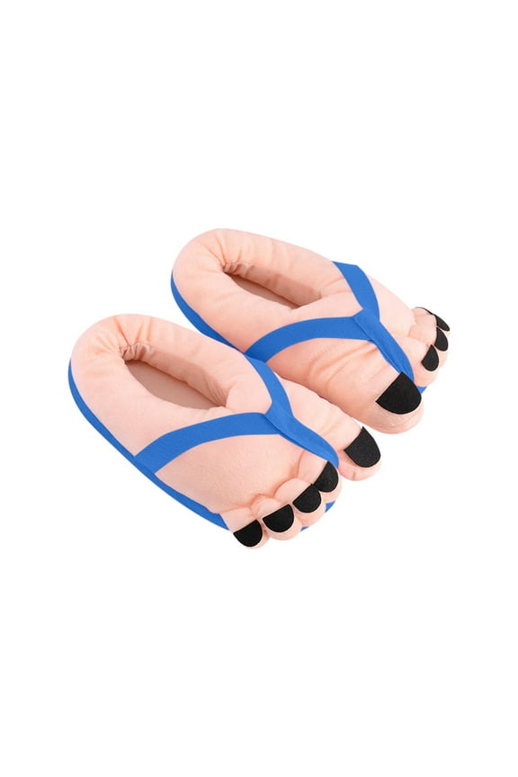 Novelty Big Toe Cartoon Fuzzy Slippers Funny Foot Plush Novelty Slippers, 2025 Big Toe Cartoon Shoes Winter Warm Slipper, Funny Slippers for Women Adults